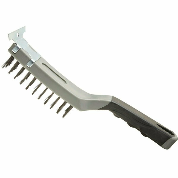 Best Look 5 In. x 1-1/4 In. Stiff Wire Brush with Scraper 385